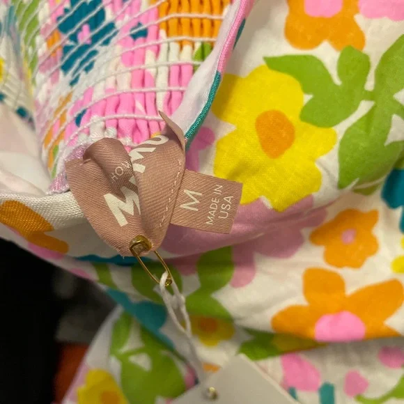 NWT SMYMM Show Me Your Mumu Amalfi Coast Floral Multicolor Linen Blend Dress - Picture 10 of 10